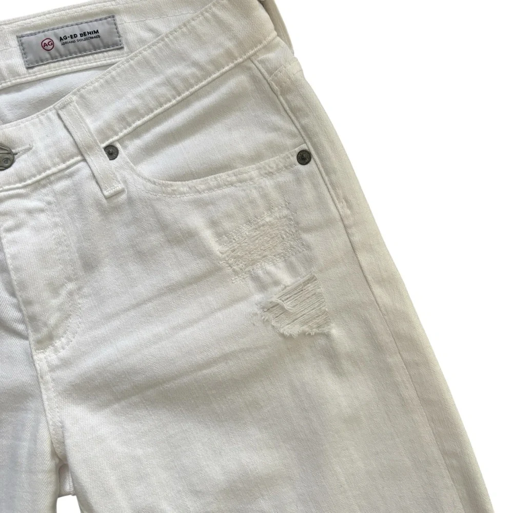 AG Denim The Nikki Relaxed Skinny Distressed Bermuda Denim Shorts - Picture 4 of 16